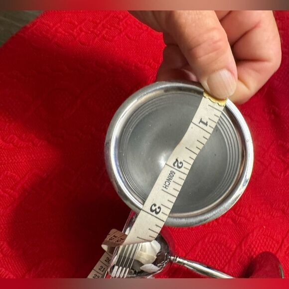 2 Vintage Chrome Goblets - Picture 3 of 6